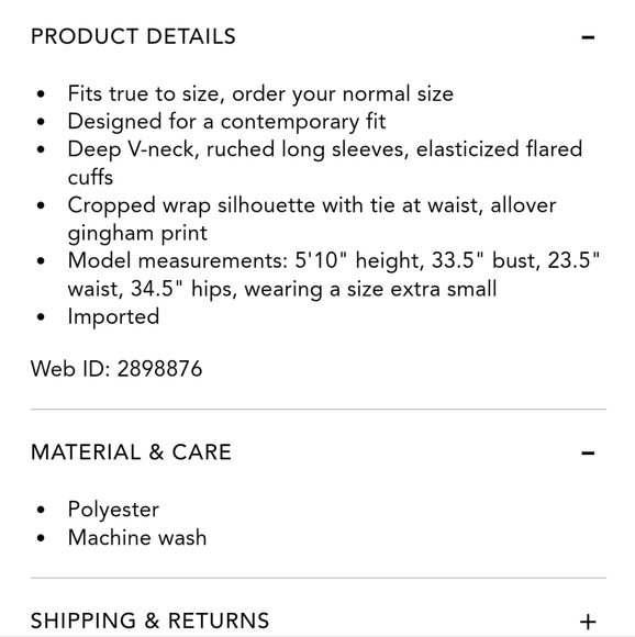 C/MEO Collective Gingham Wrap Top - Picture 10 of 10